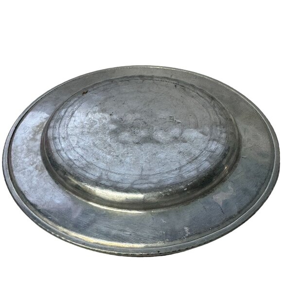 VTG BW BUENILUM Castle Hammered Aluminum Round Covered Dome Butter Cheese Dish - Picture 6 of 12